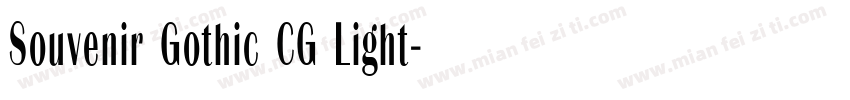 Souvenir Gothic CG Light字体转换